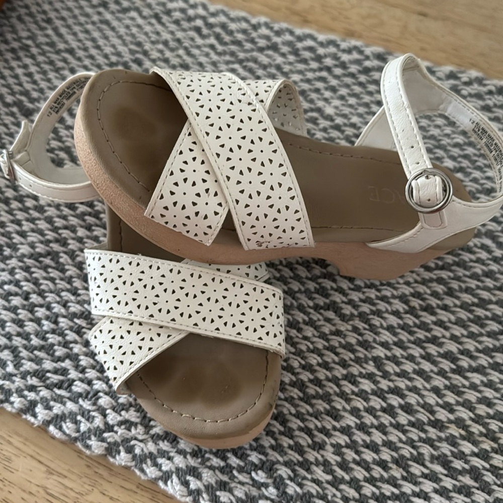 Girls white sandals